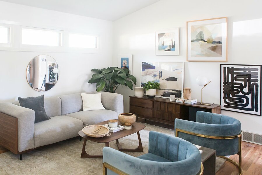 Mid-Century Modern Living Room Design Photo by AllModern | Wayfair
